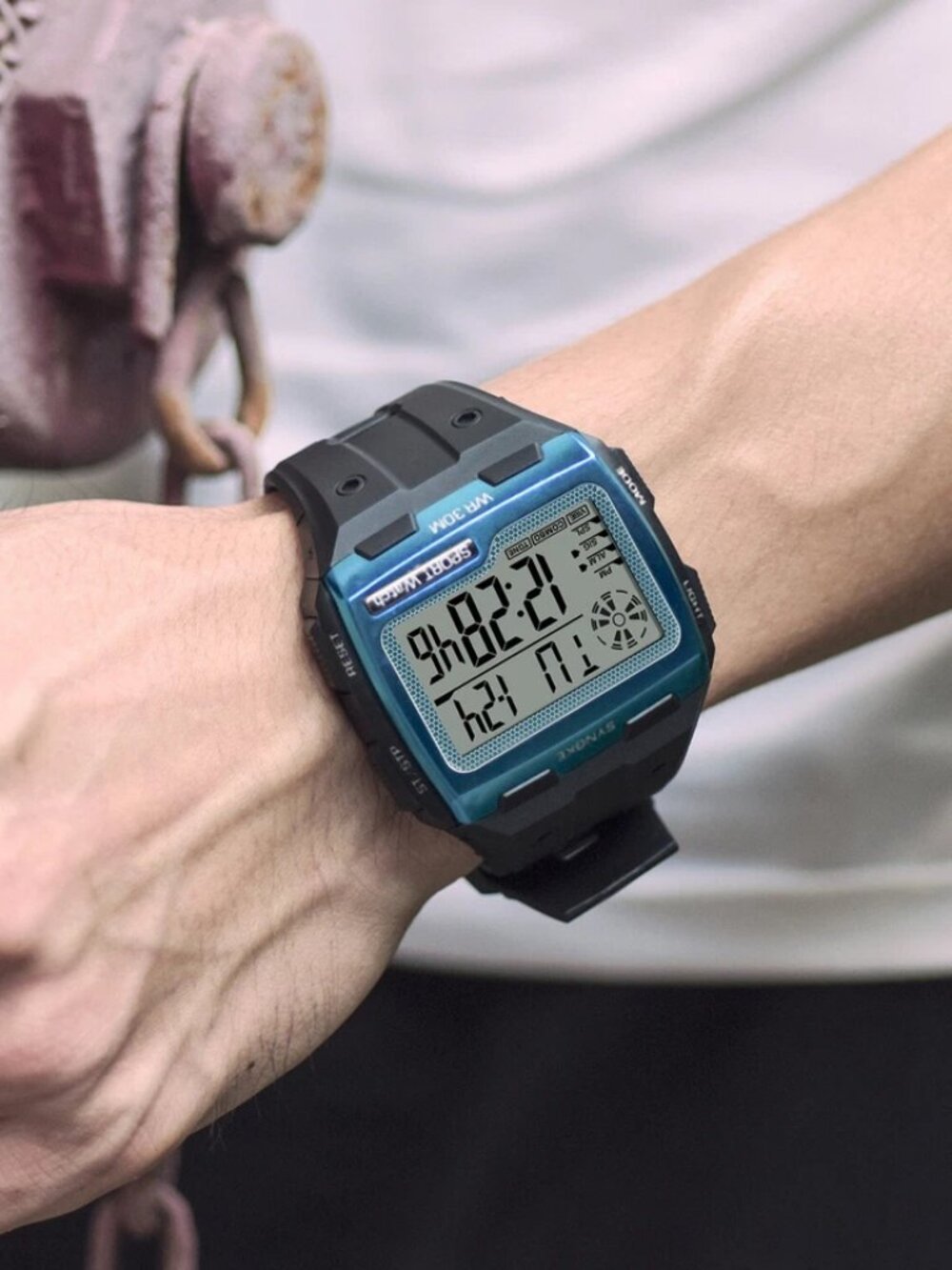 Men Waterproof Wrist Watch Sports Watch Digital Large LED Screen Watch Xmas Gift